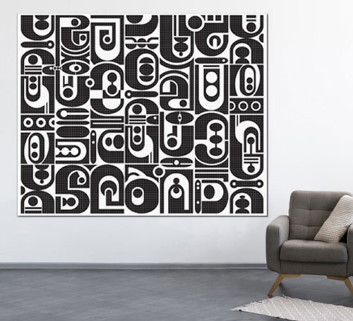 Geometric mural