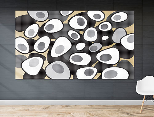 Abstract wall mural